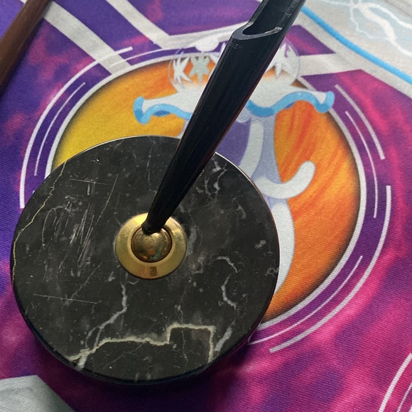 Desk Pen Set With Marble Base - Picture 3 of 6